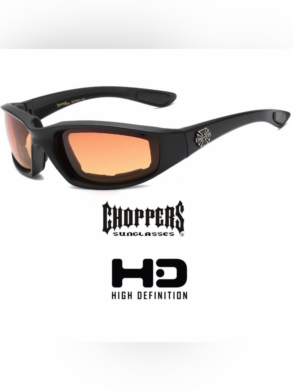 Choppers HD Motorcycle Riding Sunglasses | Foam Padded | UV400 | NWT